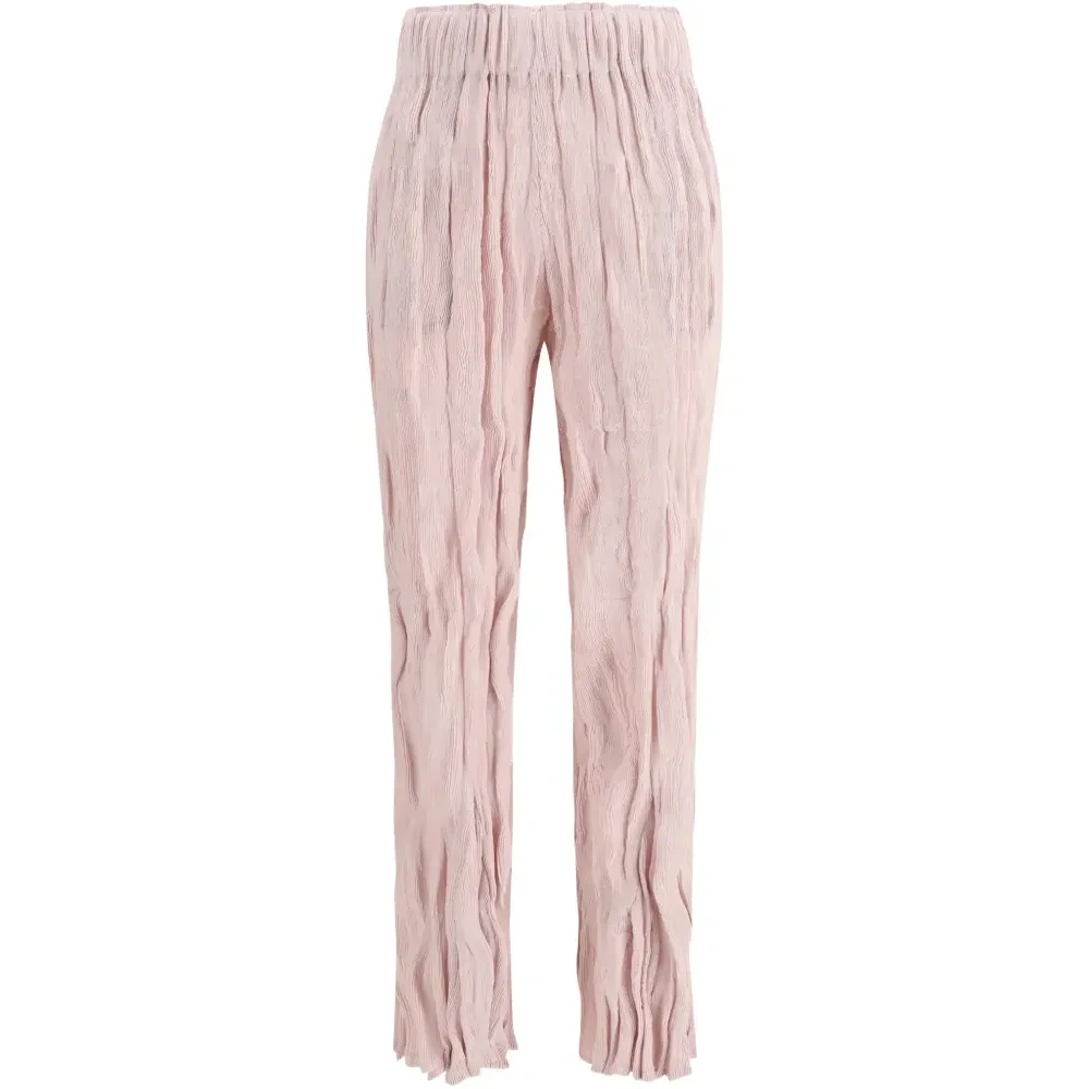 Плиссированные брюки с завышенной талией