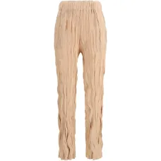 Волнистые брюки с эластичным поясом и жатой фактурой Волнистые брюки с эластичным поясом и жатой фактурой