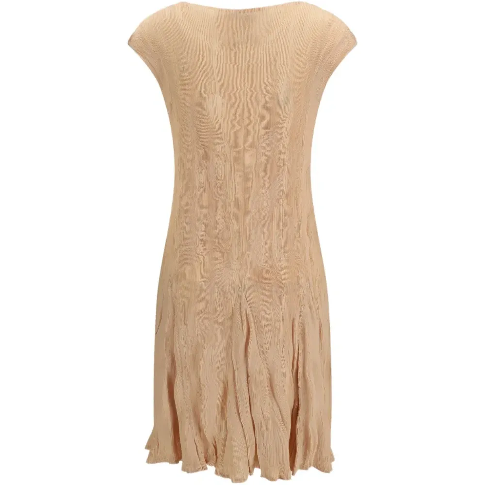 Мини-платье с волнистыми плиссировками