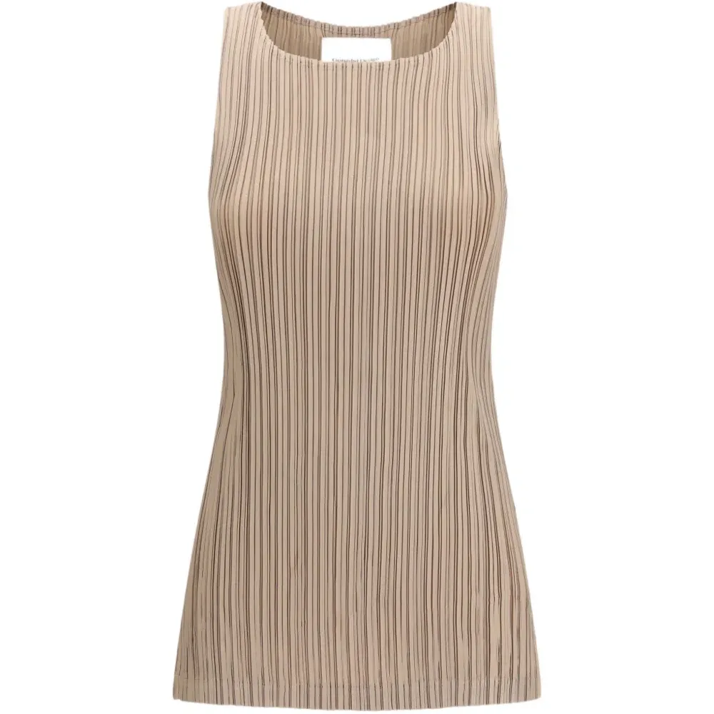 Плиссированный топ без рукавов Плиссированный топ без рукавов