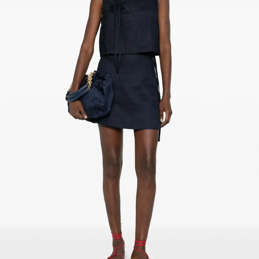 Мини-юбка с завязками