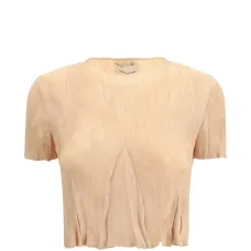 Плиссированный укороченный топ Плиссированный укороченный топ