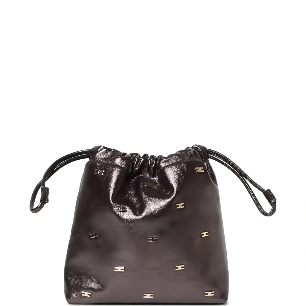 Сумка-кроссбоди с логотипом и кулиской