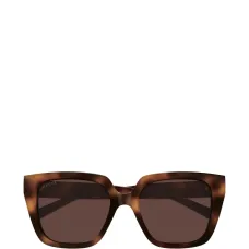 Солнцезащитные очки с логотипом и геометрической оправой