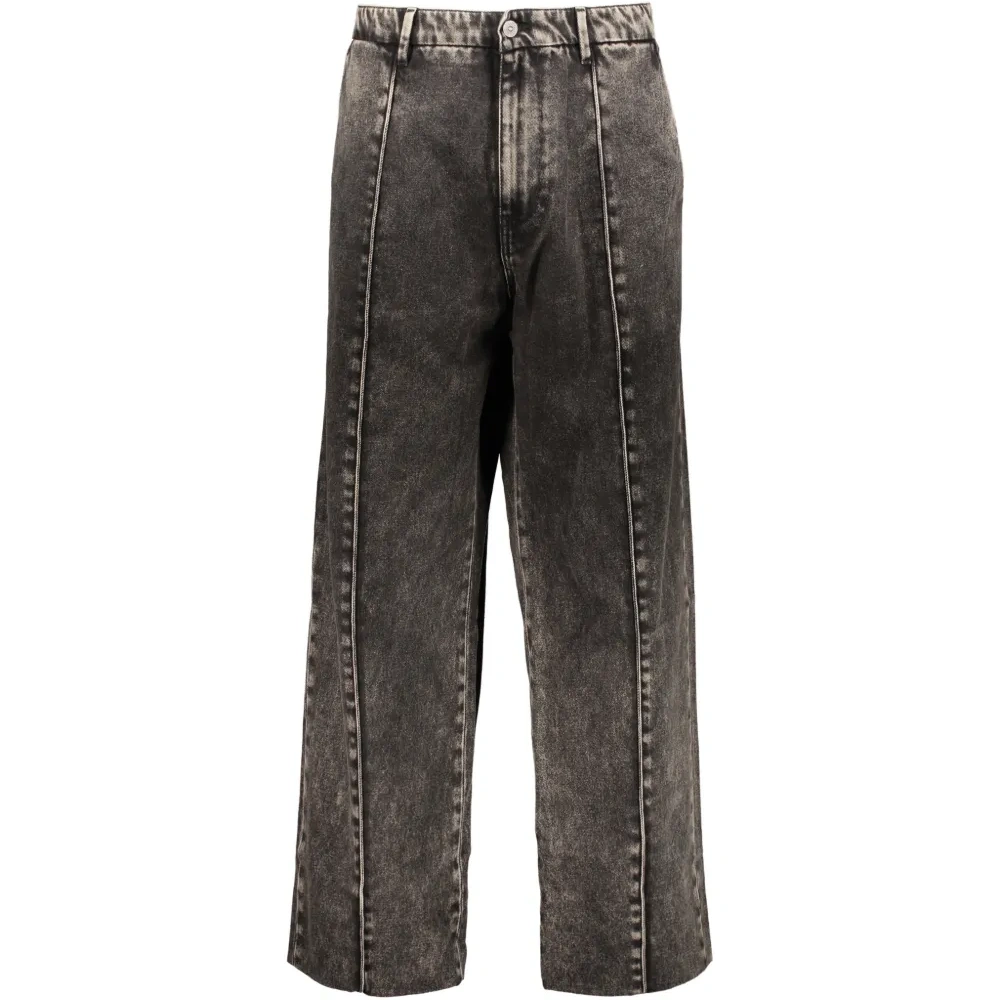 Широкие джинсы с эластичным поясом