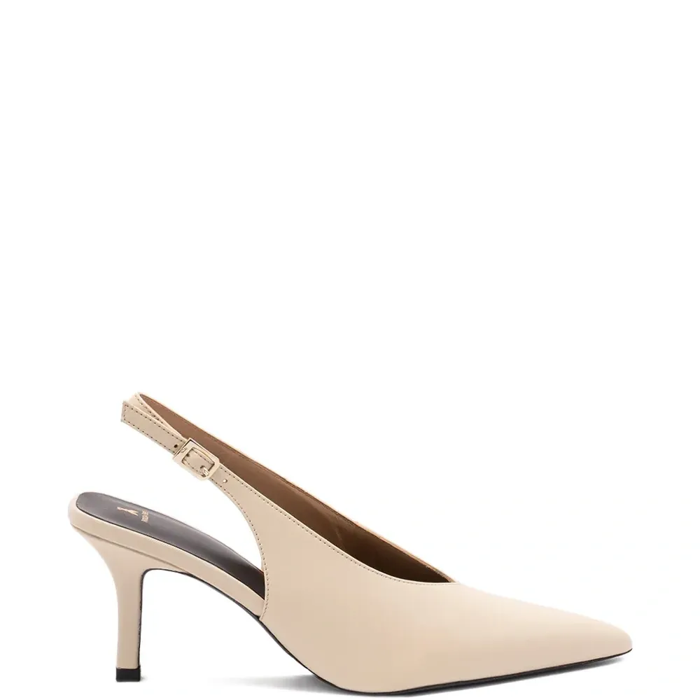 Кожаные босоножки с открытой пяткой