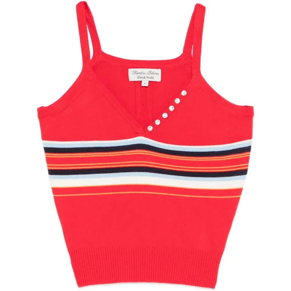 Топ в полоску на пуговицах