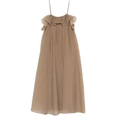 Макси-платье с оборчатыми бретелями Макси-платье с оборчатыми бретелями