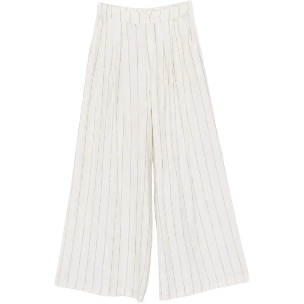 Широкие брюки в полоску