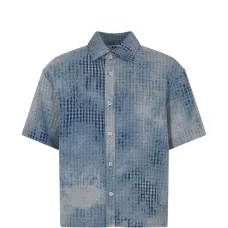 Топ с узором и короткими рукавами