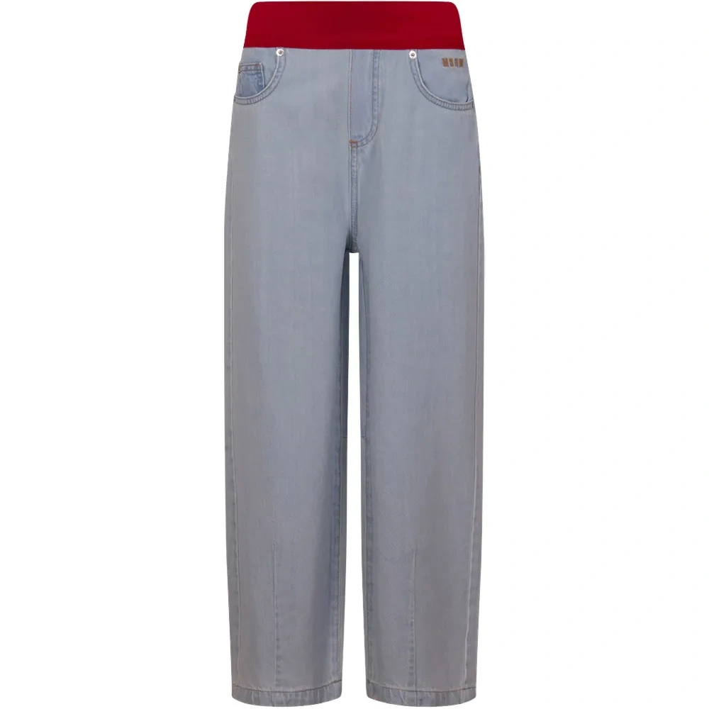 Джинсы с контрастной отделкой