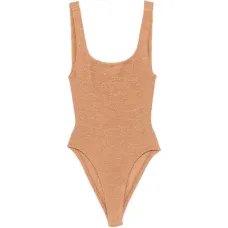 Купальник с квадратным вырезом и жатой текстурой