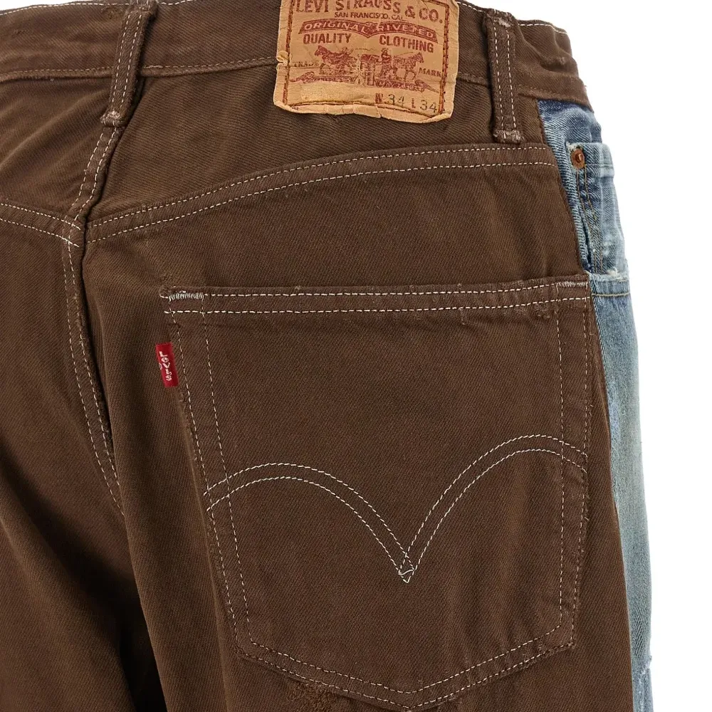 Кастомизированные джинсы Levi's Straight Rework Halfsie из хлопка