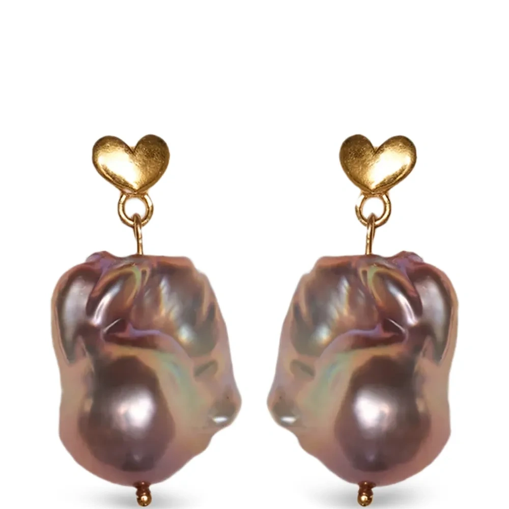 Серьги в форме сердца