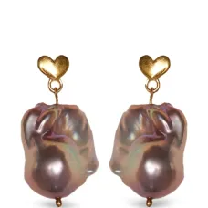 Серьги в форме сердца