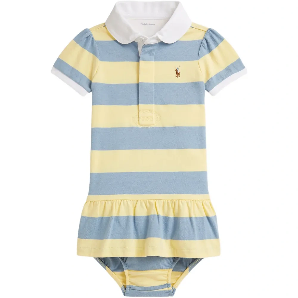 Платье в полоску с оборками