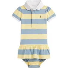 Платье в полоску с оборками