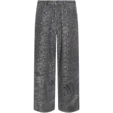 Джинсы из денима с принтом "змеиная кожа"