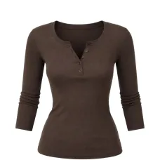 Лонгслив Jayden с длинными рукавами и застёжкой хенли