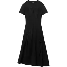 Платье миди с бантом