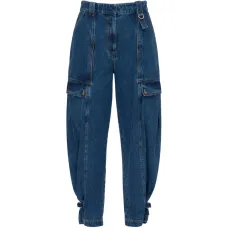 Джинсы с накладными карманами