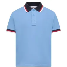 Поло с отделкой на воротнике