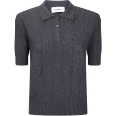 Трикотажный поло-топ на пуговицах Cristine Трикотажный поло-топ на пуговицах Cristine