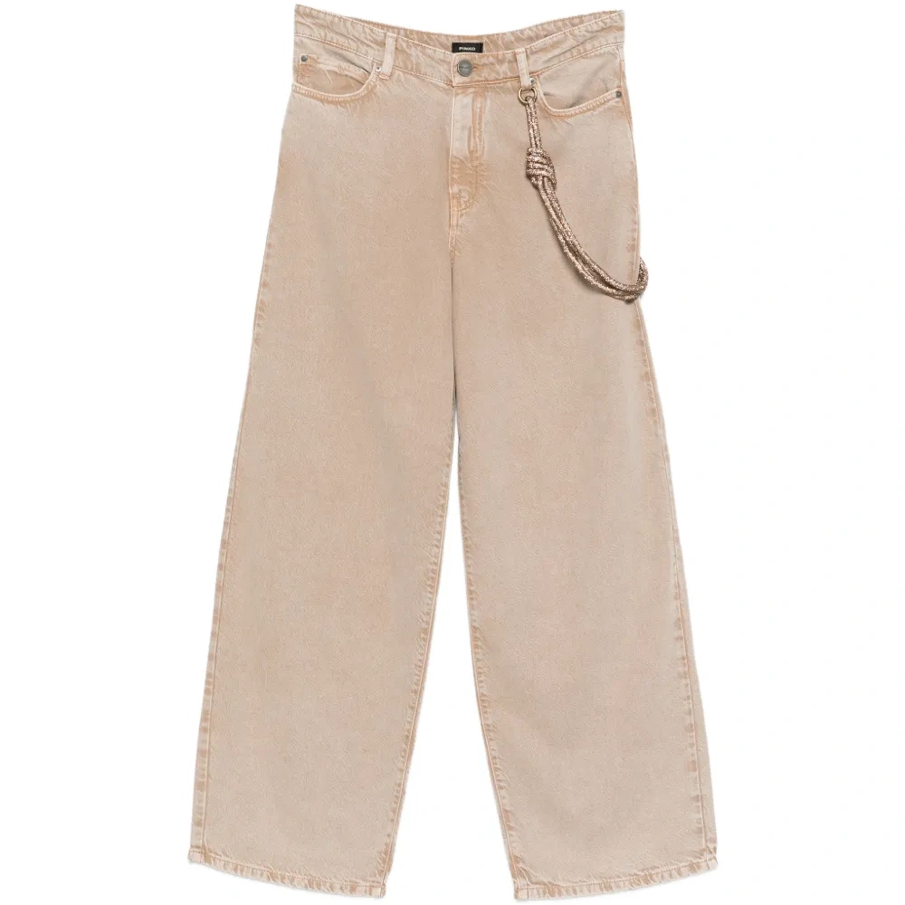 Джинсы с кристаллической цепочкой Джинсы с кристаллической цепочкой