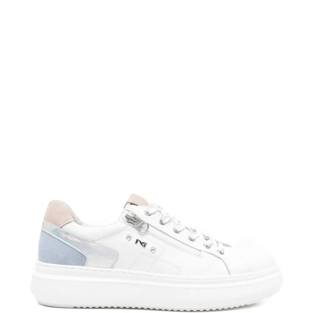 Кожаные кеды на молнии