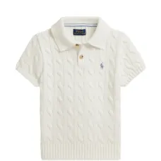 Вязаное поло косичкой