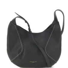 Сумка на плечо Medium Juno из зернистой кожи с контрастной строчкой