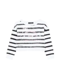 Толстовка в полоску с пайетками Толстовка в полоску с пайетками