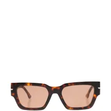 Геометрические солнцезащитные очки в оправе "черепаховый панцирь"