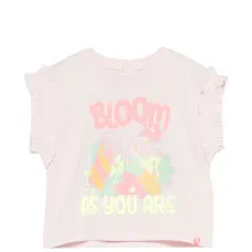 Футболка с оборками и принтом