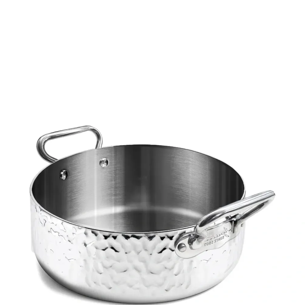 Кастрюля из нержавеющей стали с чеканкой