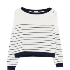 Полосатый топ на пуговицах