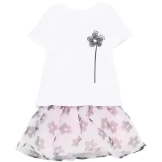 Комплект с юбкой в цветочек