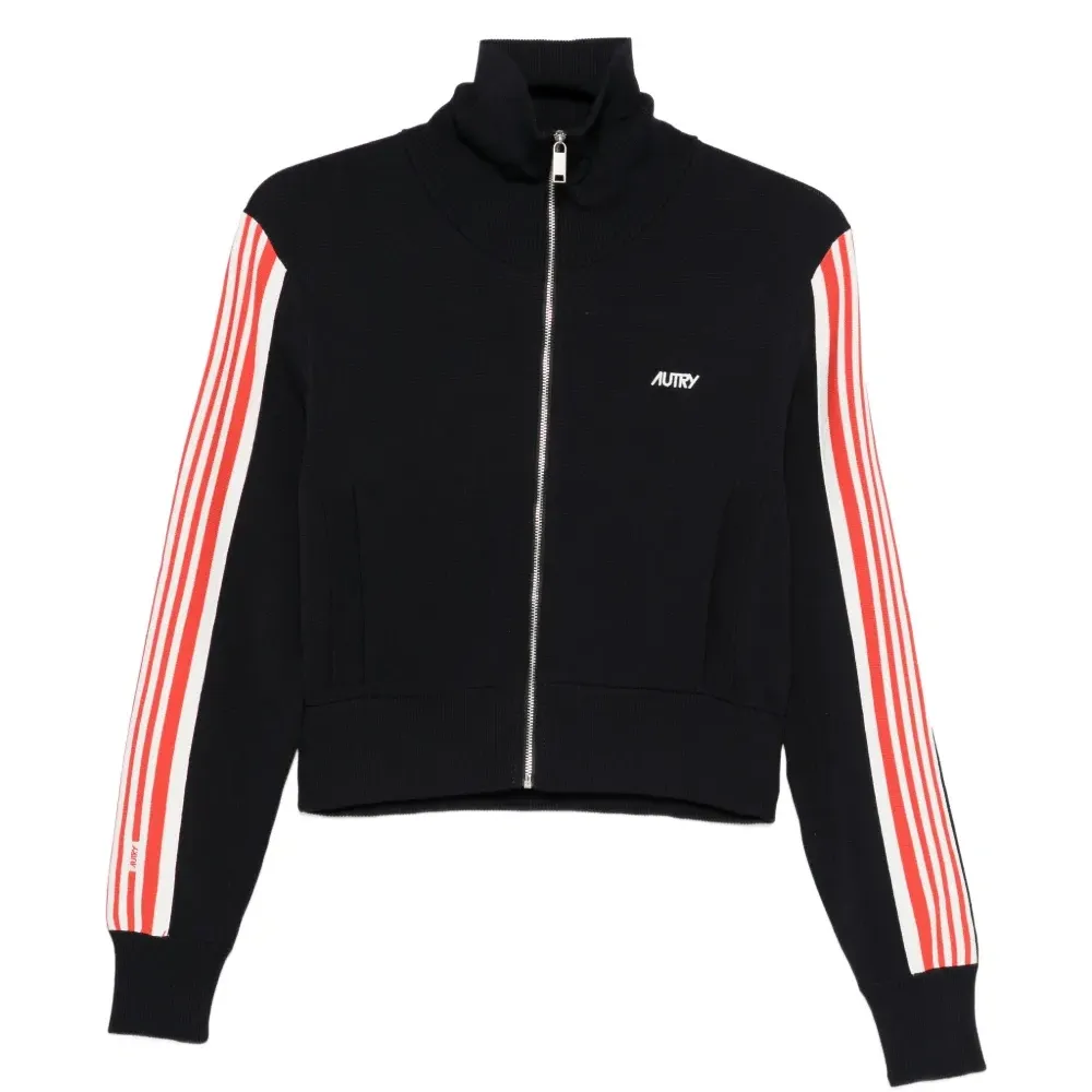 Полосатая куртка на молнии