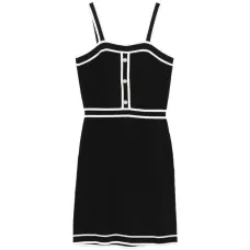 Платье с контрастной отделкой