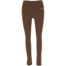 Брюки с высокой посадкой и принтом-логотипом