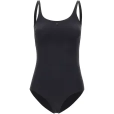 Слитный купальник с вырезами и логотипом