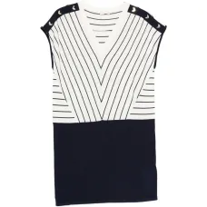 Мини-платье с полосатыми плечами