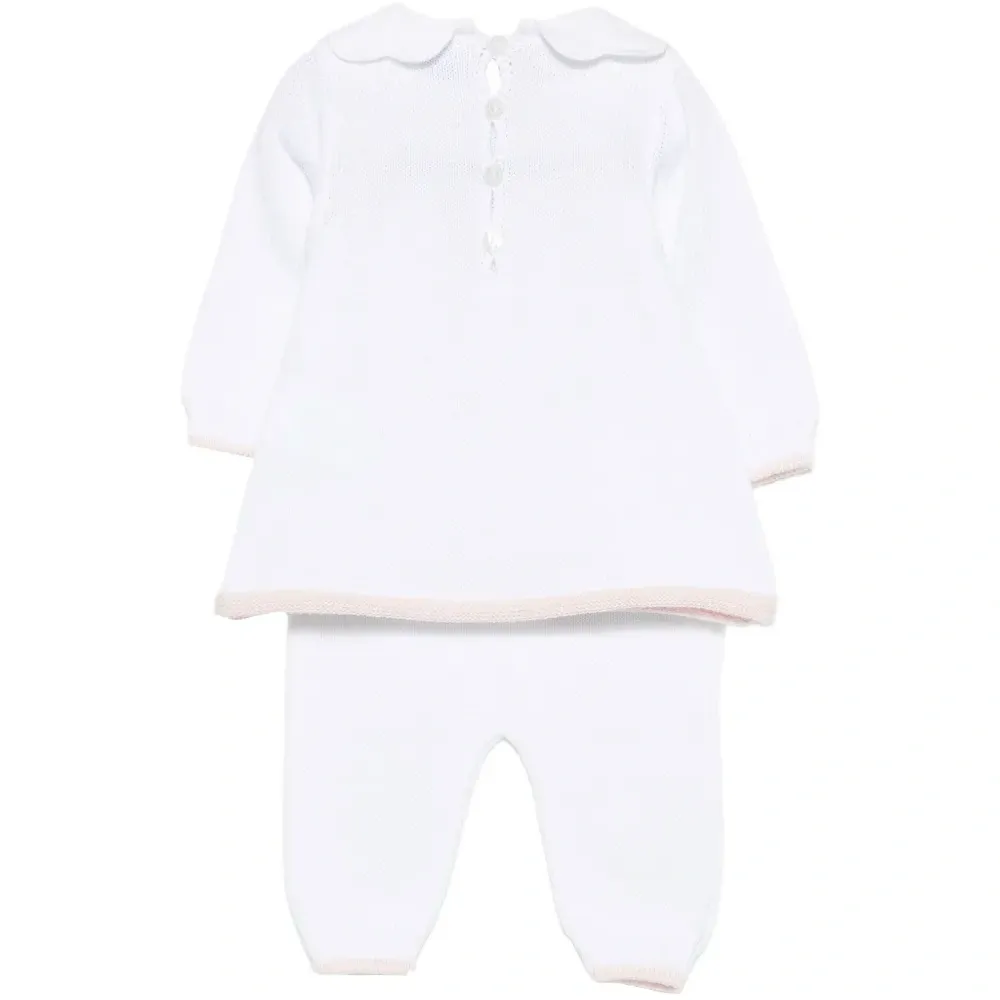 Комплект из двух предметов с вышивкой в виде цветов (брюки и верх)