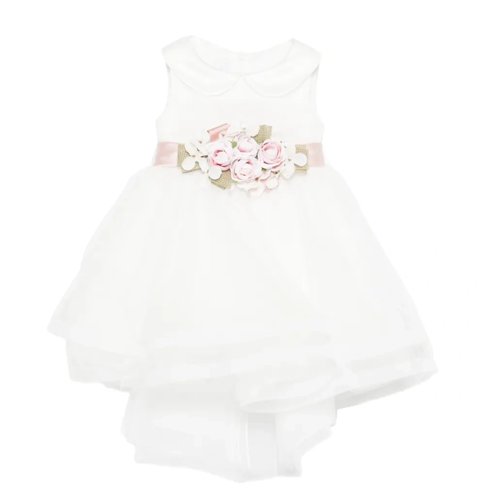 Платье с цветочным принтом и бантом