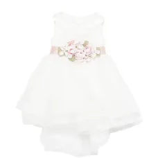 Платье с цветочным принтом и бантом