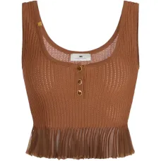 Топ с оборками и пуговицами