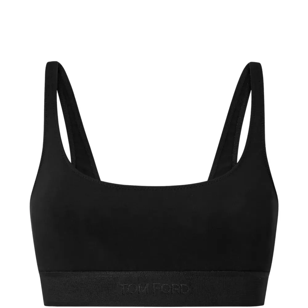 Бюстгальтер с логотипом на резинке