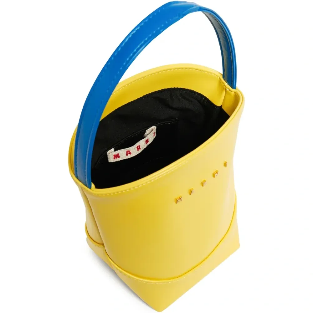 Сумка-ведро с синими ручками