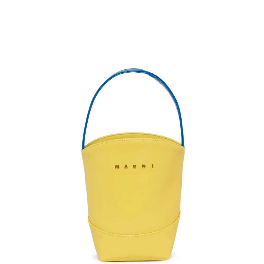 Сумка-ведро с синими ручками