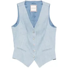 Жилет на пуговицах с V-образным вырезом